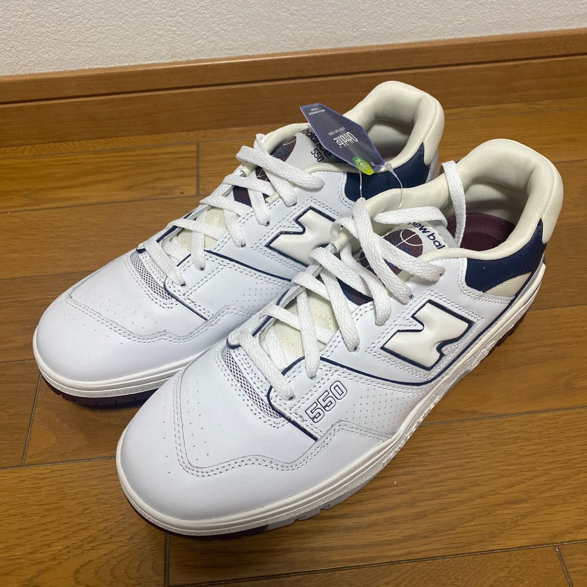 新品 ニューバランス 550 サンプル品 27 ホワイト ネイビー ワイン