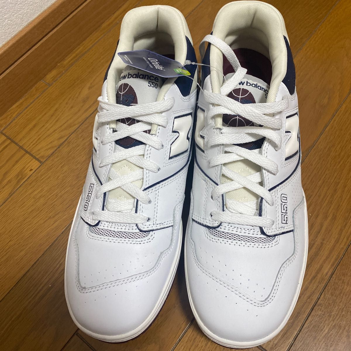 最愛 新品 ニューバランス BB550 サンプル品 27 ホワイト ネイビー