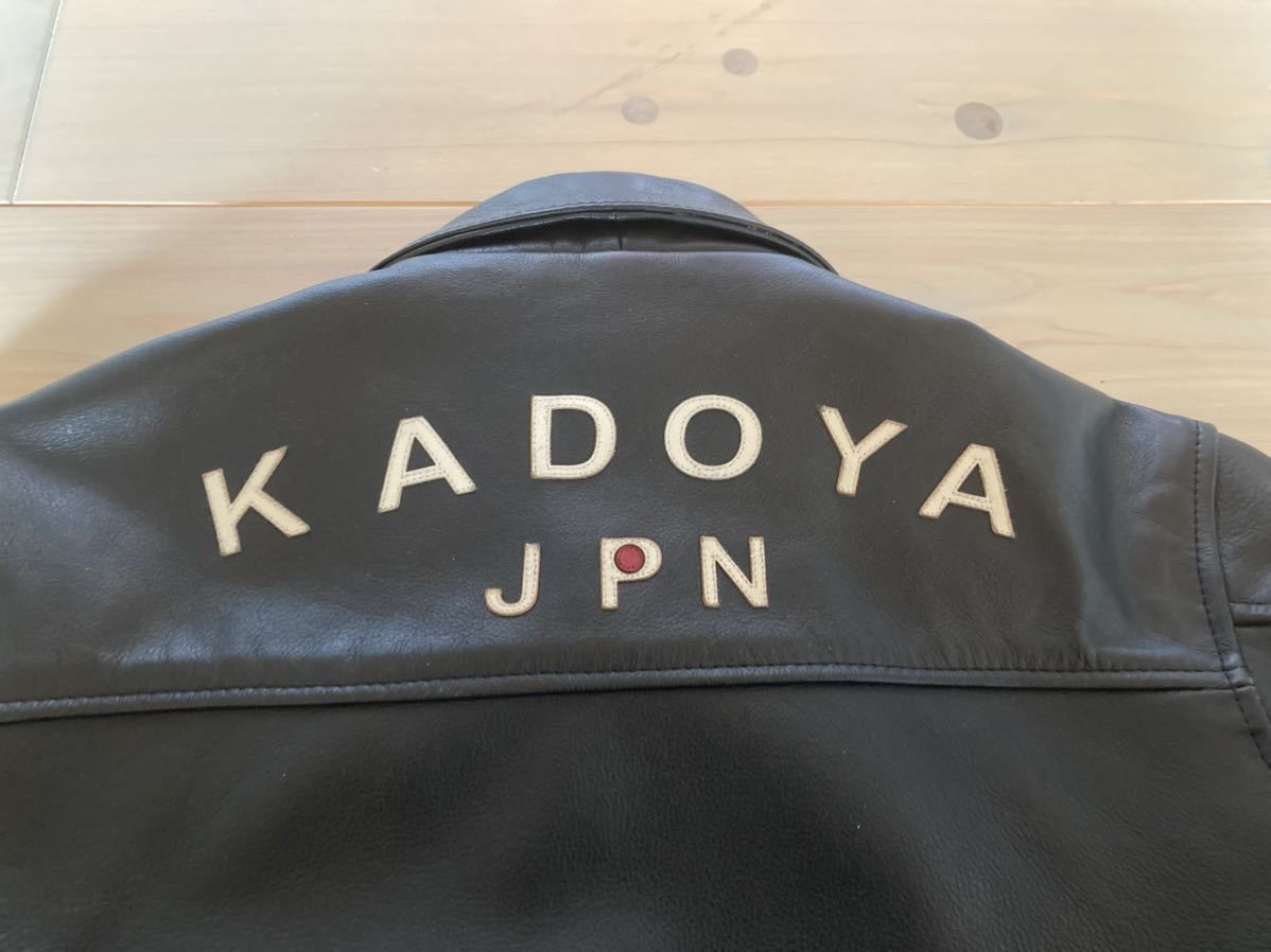  фирменный магазин ограниченная модель kadoya Kadoya KCR одиночный байкерская куртка кожаный жакет lai DIN g жакет S телячья кожа кожаная куртка 