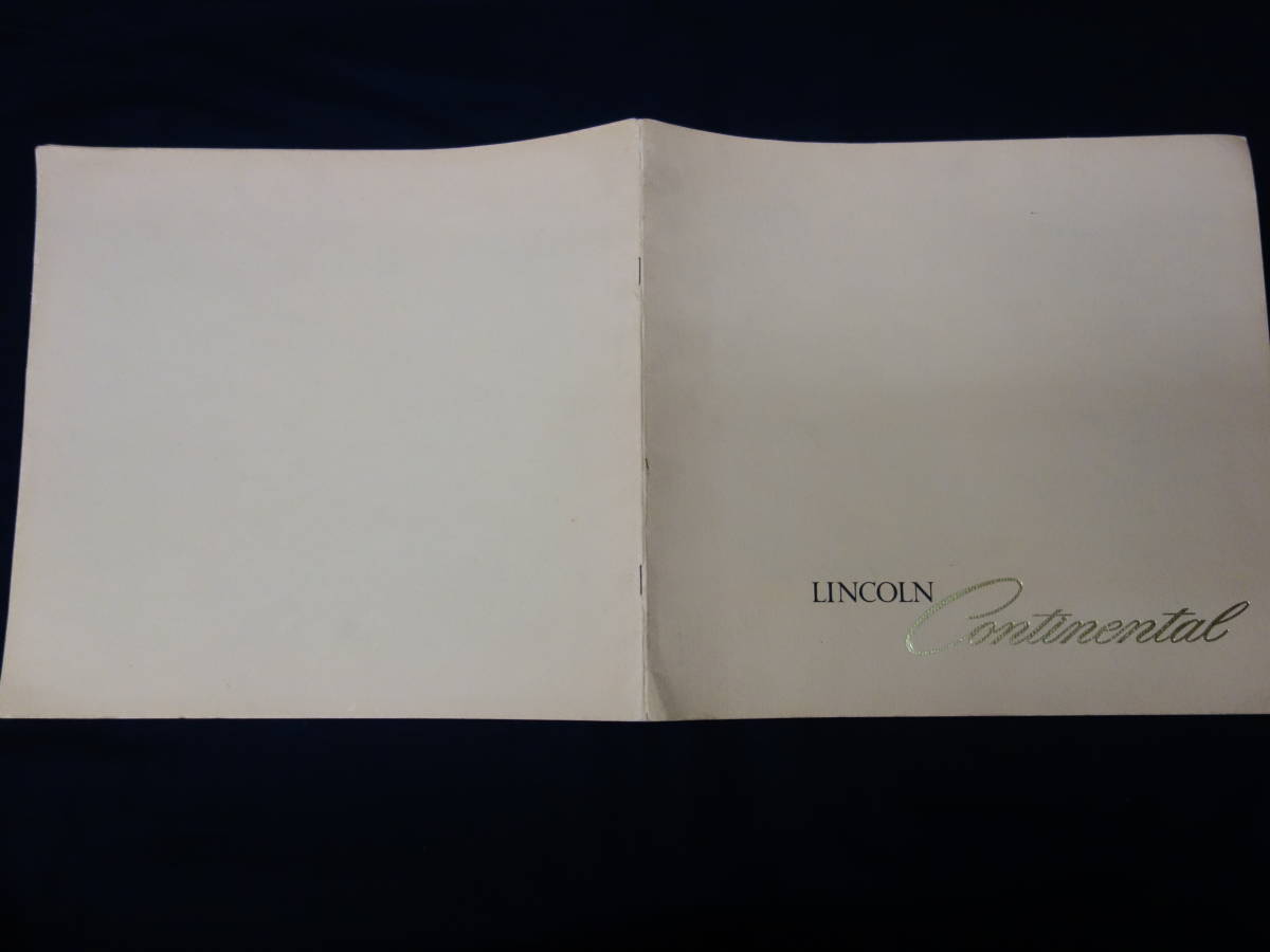 【1978年モデル】フォード リンカーン コンチネンタル / FORD LINCOIN CONTINENTAL 専用 本カタログ / 英語版【当時もの】_画像2