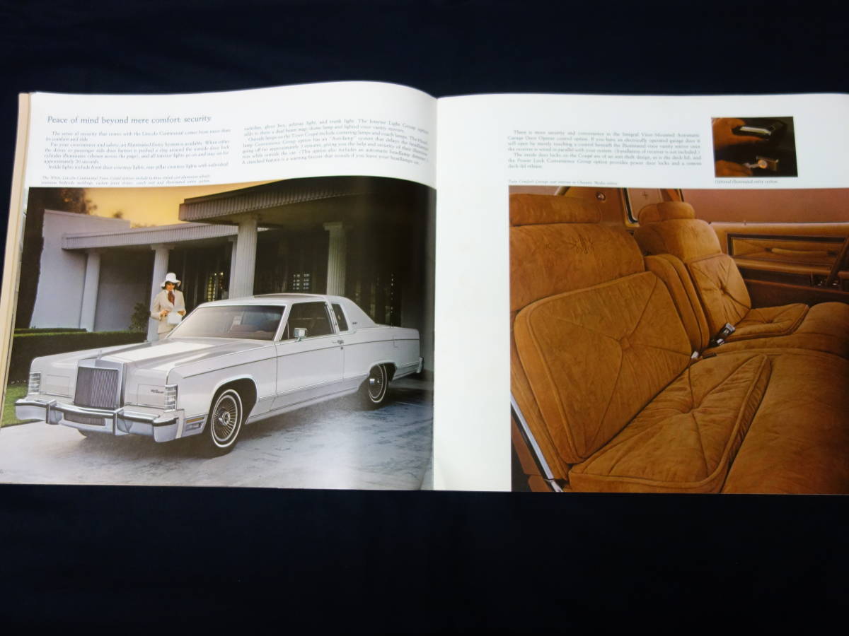 【1978年モデル】フォード リンカーン コンチネンタル / FORD LINCOIN CONTINENTAL 専用 本カタログ / 英語版【当時もの】の画像5
