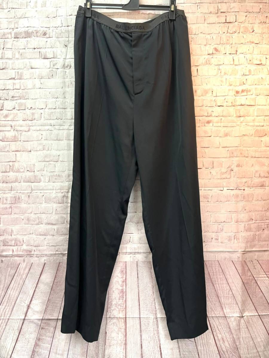 【極美品】BALENCIAGA エラスティック パンツ 675490 TJ025 メンズ 46 ブラック