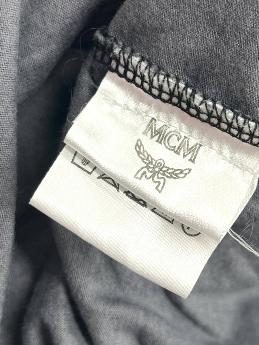 【極美品】MCM ヴィセトスプリント Tシャツ ブラック ロゴ Lサイズ