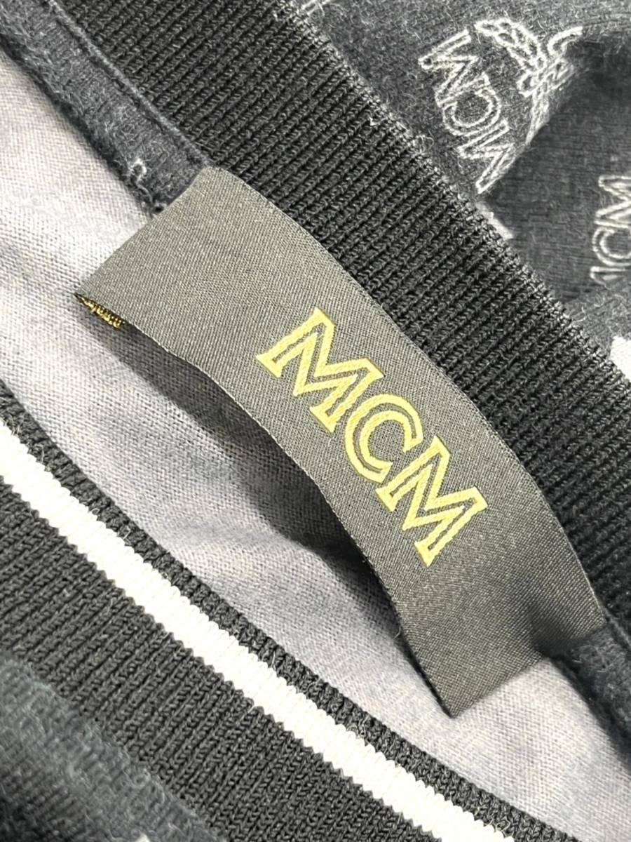 【極美品】MCM ヴィセトスプリント Tシャツ ブラック ロゴ Lサイズ