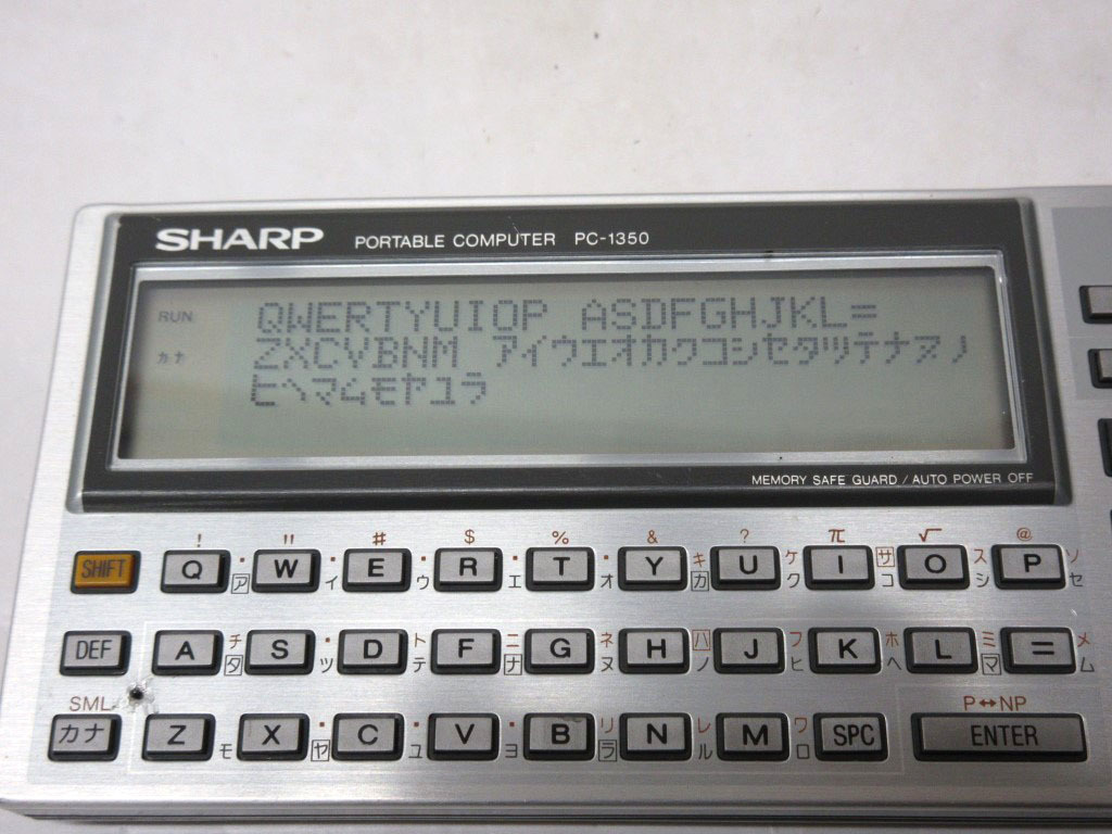 11K023 редкий retro SHARP sharp карманный компьютер [PC-1350] электризация OK гарантия нет текущее состояние распродажа 