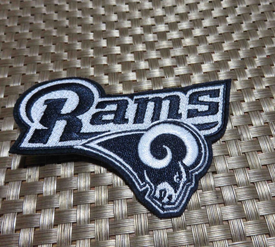  шт угол .# темно-синий белый английский язык Logo * новый товар NFL Los Angeles * Ram zLA Rams вышивка нашивка * America спорт * американский футбол американский футбол *