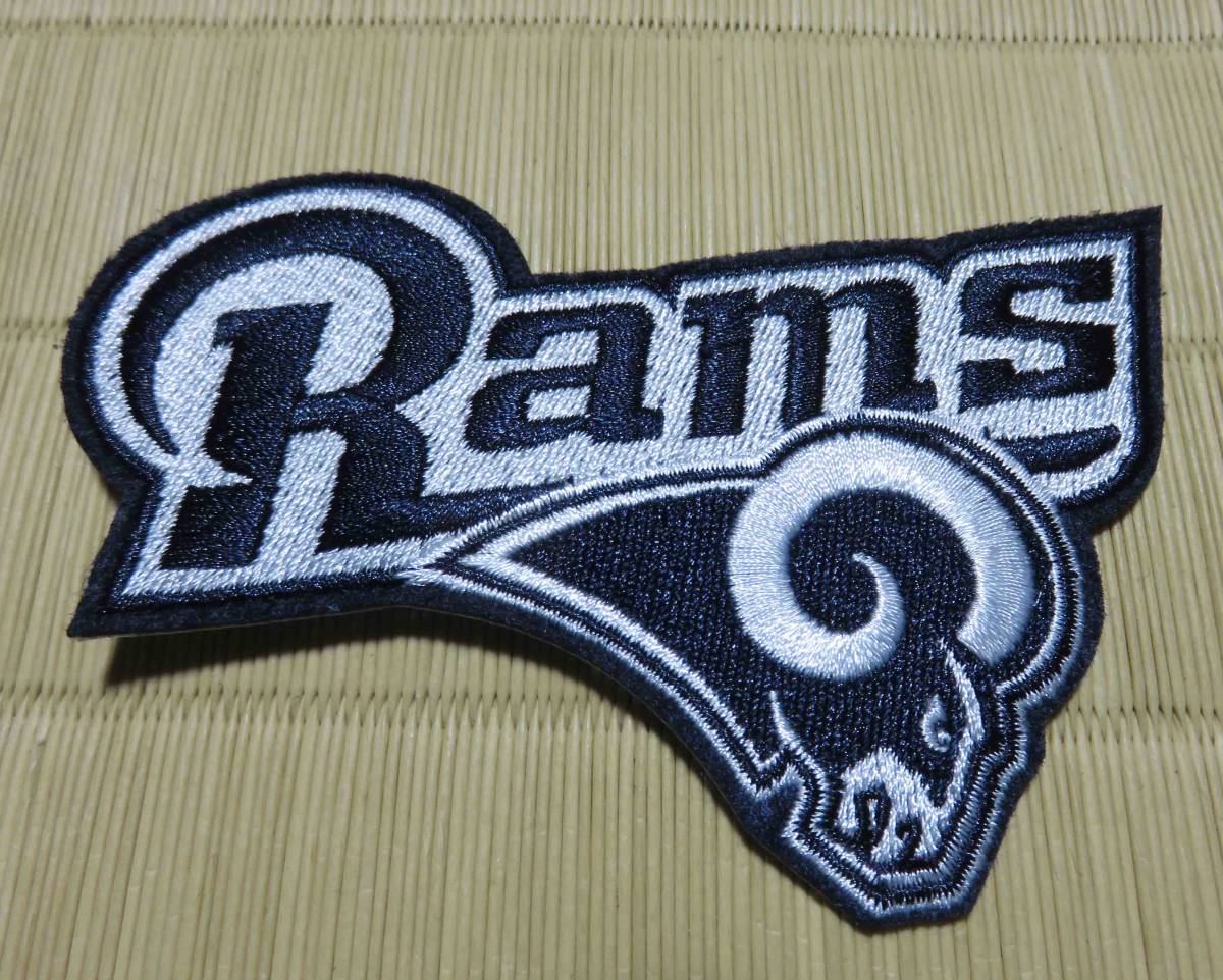  шт угол .# темно-синий белый английский язык Logo * новый товар NFL Los Angeles * Ram zLA Rams вышивка нашивка * America спорт * американский футбол американский футбол *