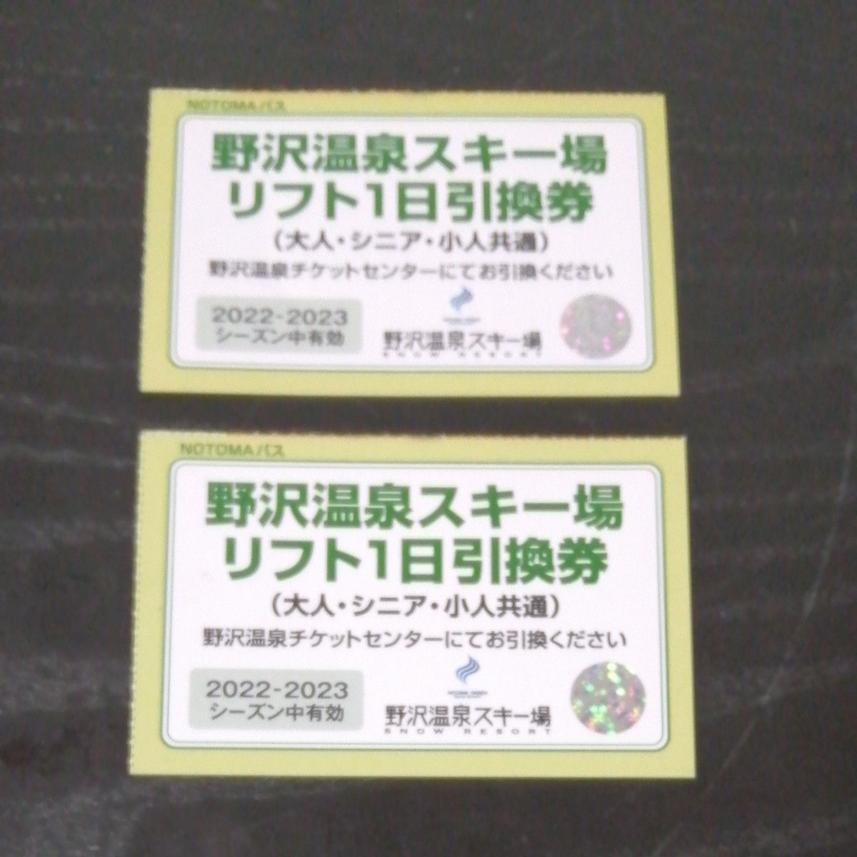 野沢温泉スキー場 リフト券 2枚 dclnigeria.com