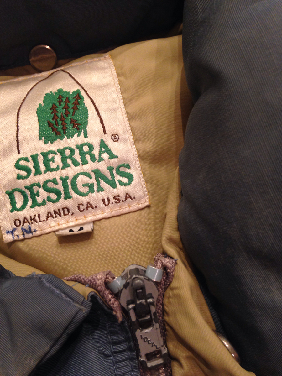 SIERRA DESIGNS シェラデザイン ヴィンテージ ダウンジャケット アメリカ製 旧タグ8本木タグ 60/40クロス IDEALジップ Mサイズ 水色