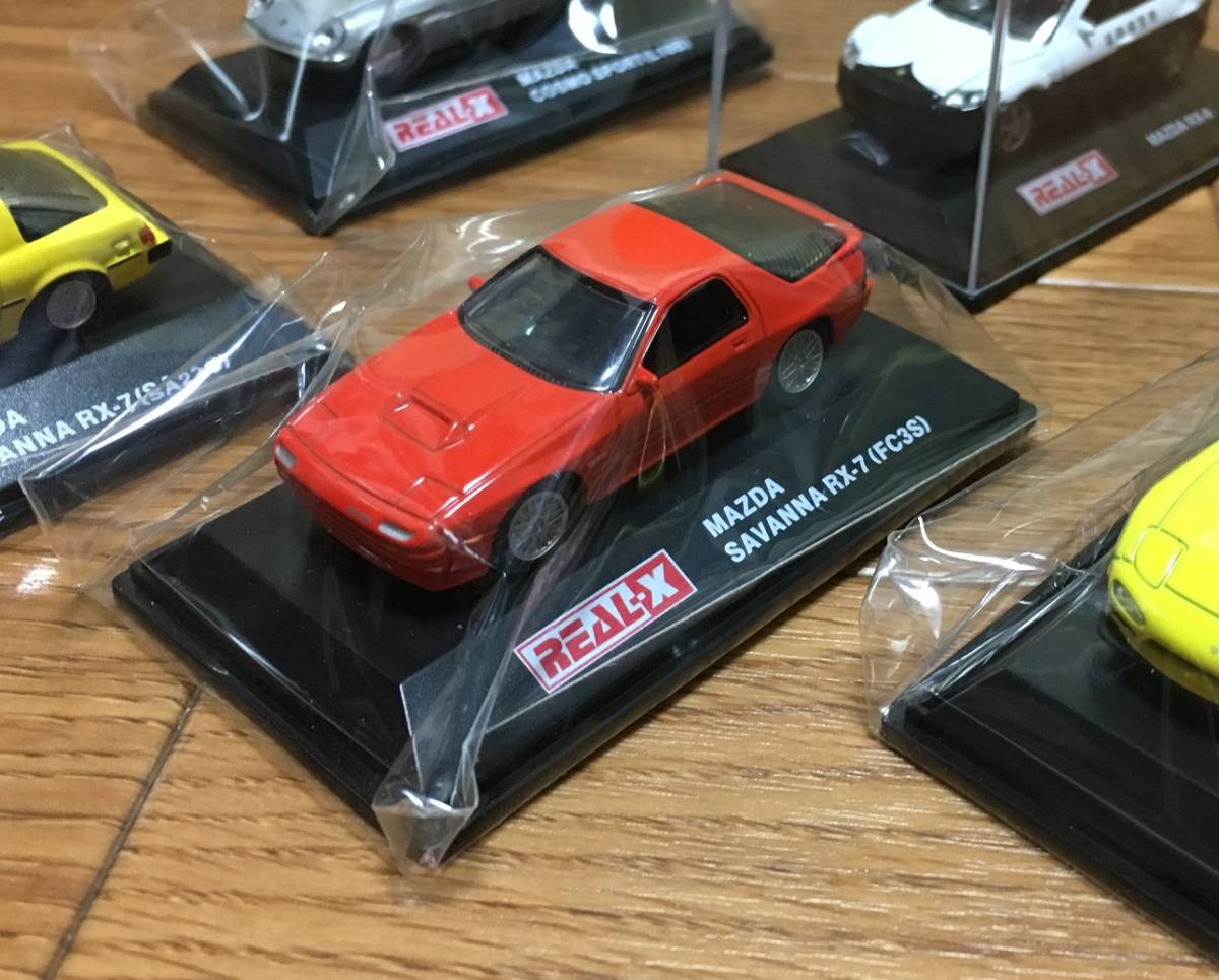 ロータリー関連コレクション ▼ RE08 5台セット ミニカー RX-7 SA22C FC3S FD3S RX-8 パトカー仕様 警察 マツダ MAZDA まとめて_SAVANNA RX-7 FC3S