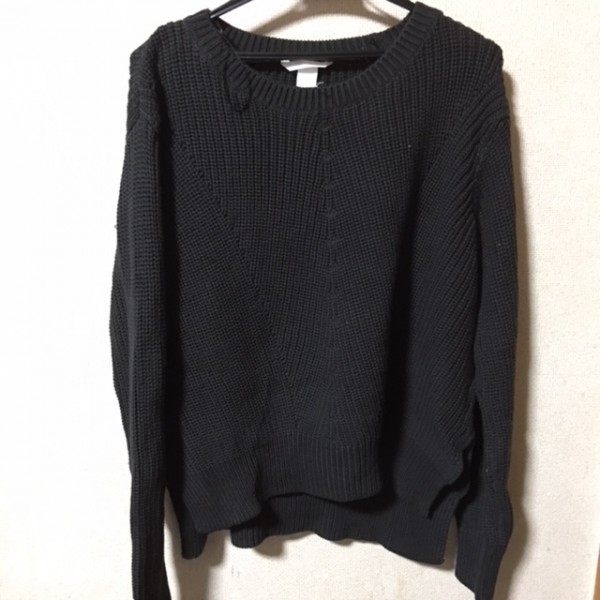 【特価】H&M　ニット　セーター　新品タグ付　ダークグレー　Ｓサイズ_画像1