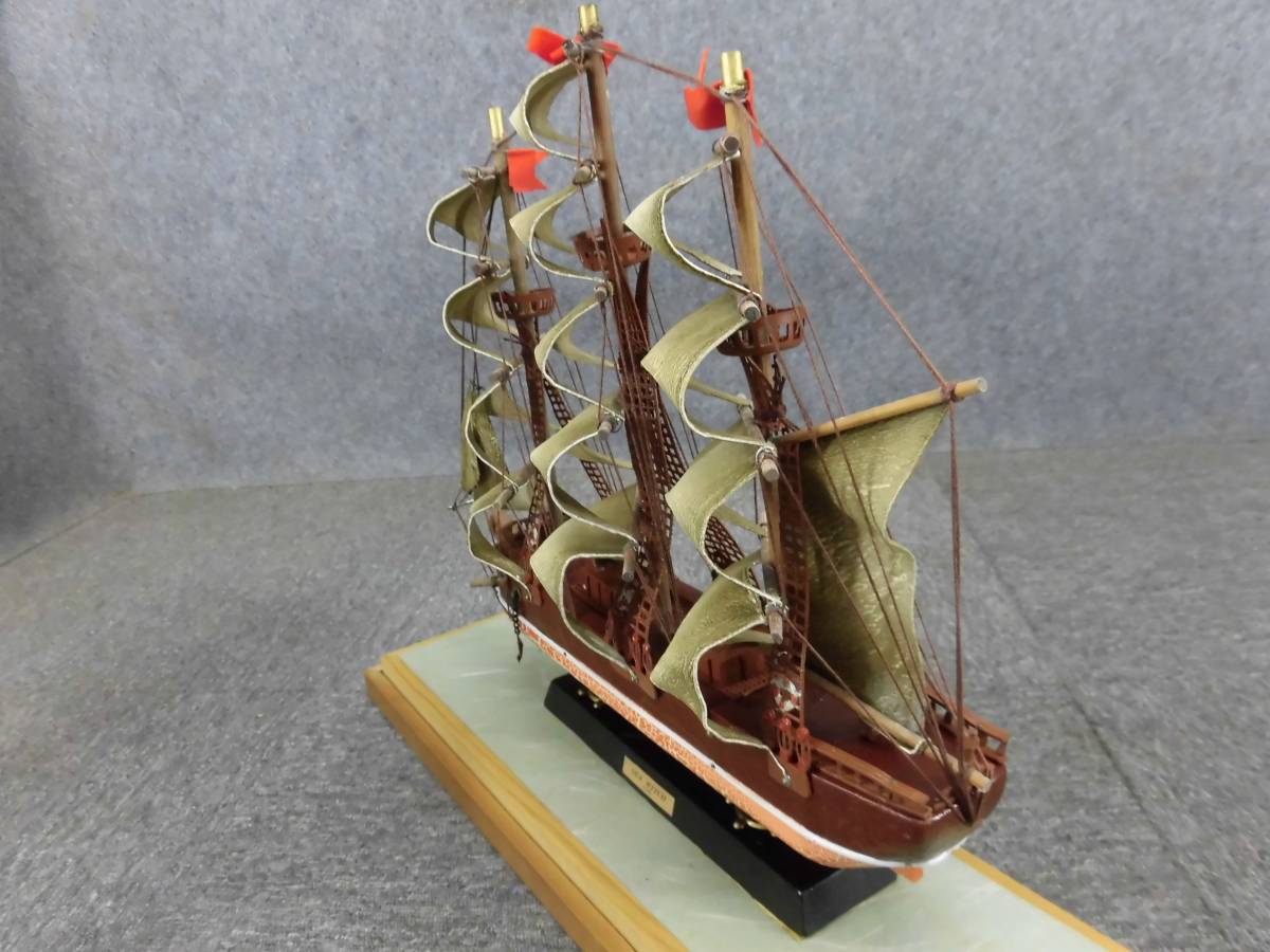 653 SEA WITCH 1846 year model sailing boat objet d'art interior ornament decoration glass case attaching 
