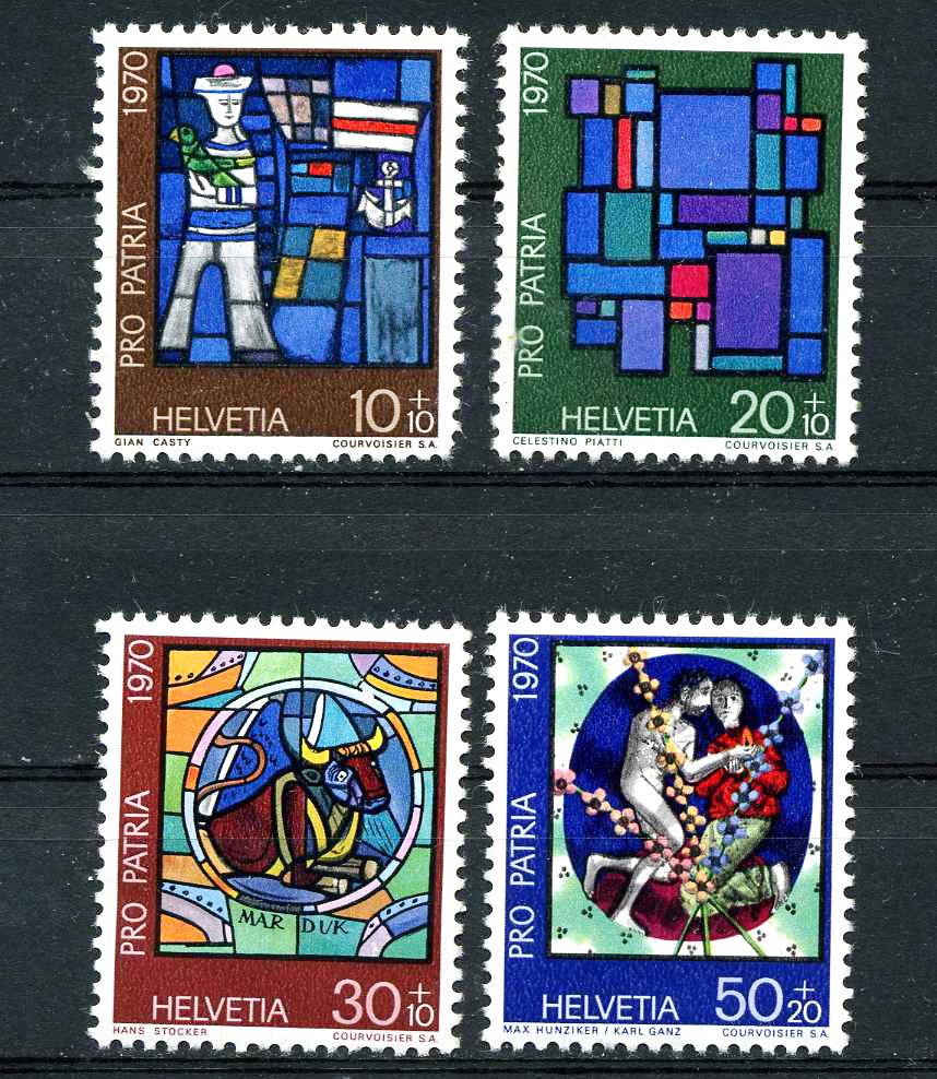 1970年◆スイス 未使用 切手 4種完◆送料無料◆Q-433_画像1