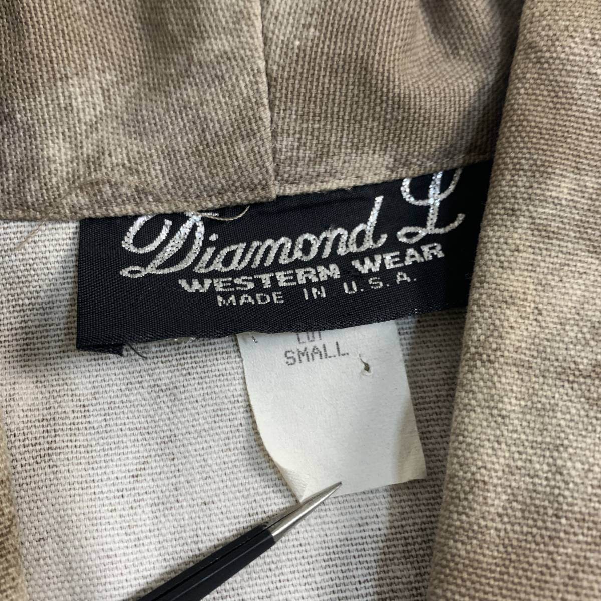 激レア USA製 貴重【Diamond L WESTERN WEAR】70s 80s vintage USA古着 ネイティブ コンチョボタン ウエスタン アメリカ製_画像7