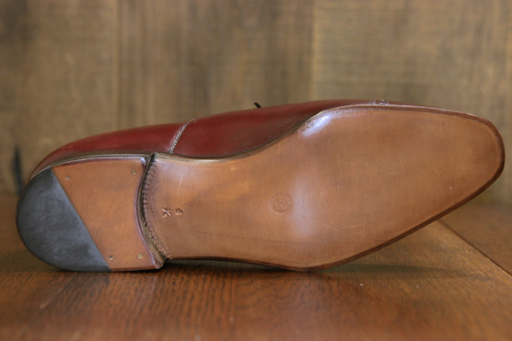  unused Enzo Bonafe (entsobonafe) ART. 3773 inside feather punch do cap tu leather shoes / 6 1/2 / bordeaux / gentleman shoes / leather shoes 