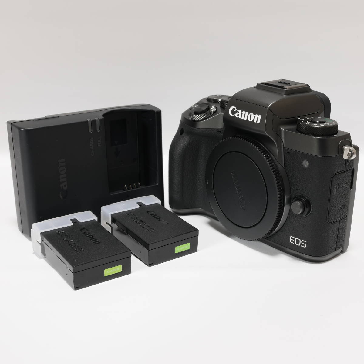 キヤノン Canon EOS M5 ボディ 純正予備バッテリー・レザーケース・SD
