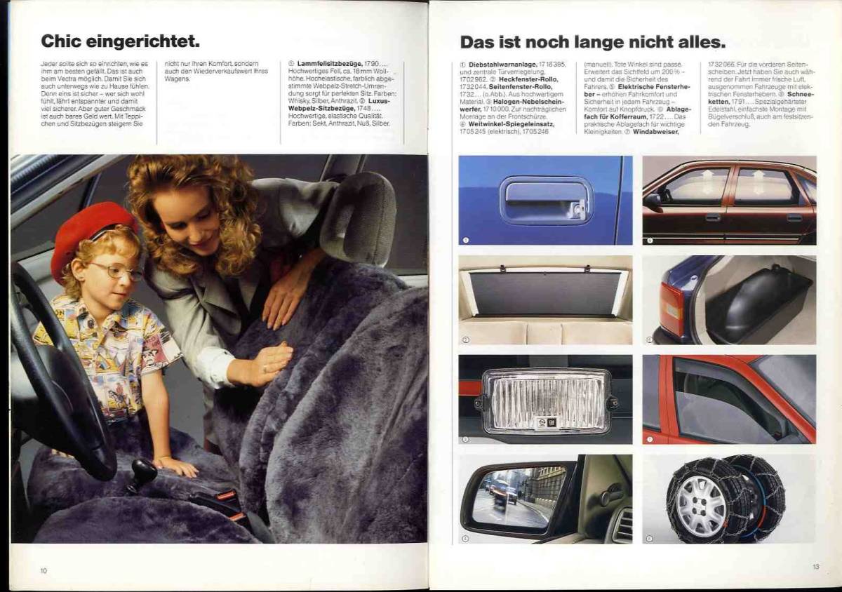 [b5680]90.10 Opel Vectra. option parts catalog (Vectra-Zubehor)