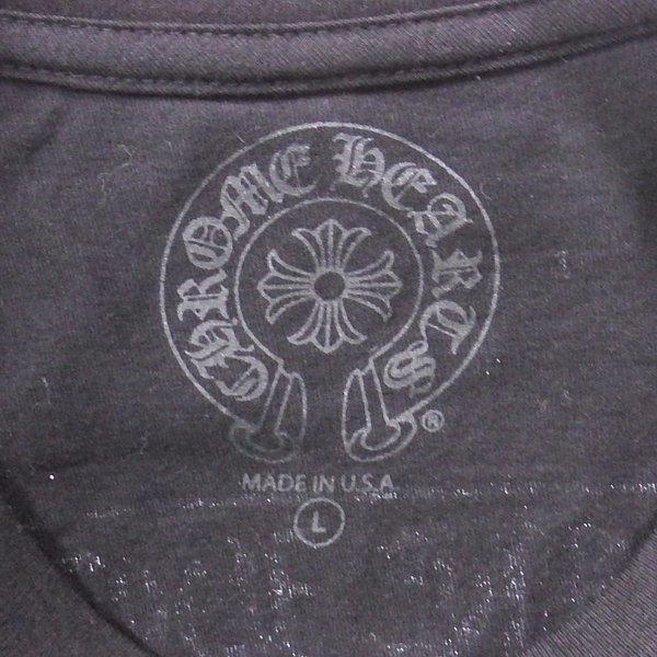 極美品 22SS CHROME HEARTS MLTCOL CEM CRS L/S Tee BLACK L クロム