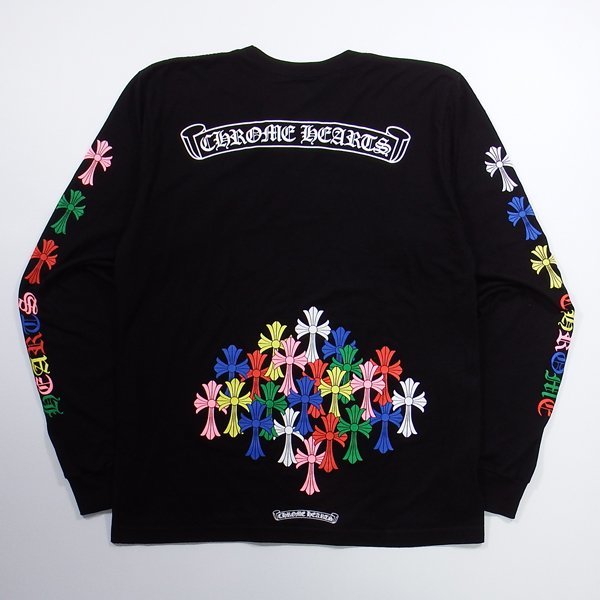 極美品 22SS CHROME HEARTS MLTCOL CEM CRS L/S Tee BLACK L クロム