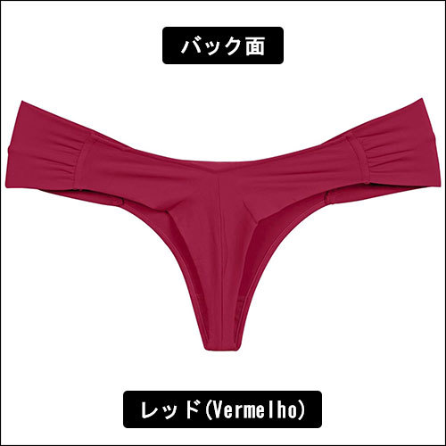 Tバックショーツ レディースショーツ マイクロファイバー Sサイズ　レッド(Vermelho)　12075_画像2