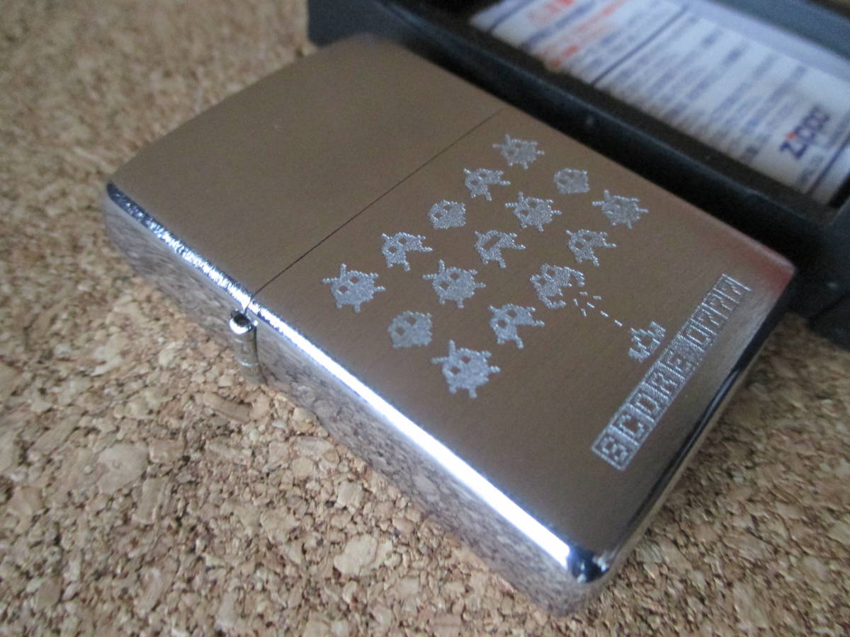 ZIPPO『Space Invaders SCORE 0777 スペースインベーダー エイリアン』2005年9月製造 ギャラクシアン オイルライター ジッポー 廃版激レア_画像1