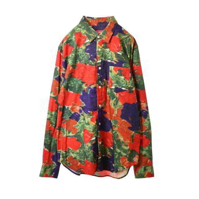 美品 Supreme Brushed Floral Shirt フローラル シャツ M マルチ シュプリーム KL4CS2KS77_画像1