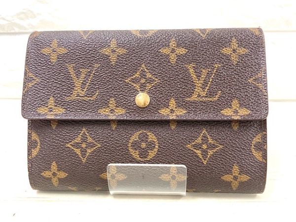 LOUIS VUITTON ルイヴィトン 三つ折り財布 モノグラム ポルト トレゾール エテュイ パピエ M61202 fah 11A332_画像2