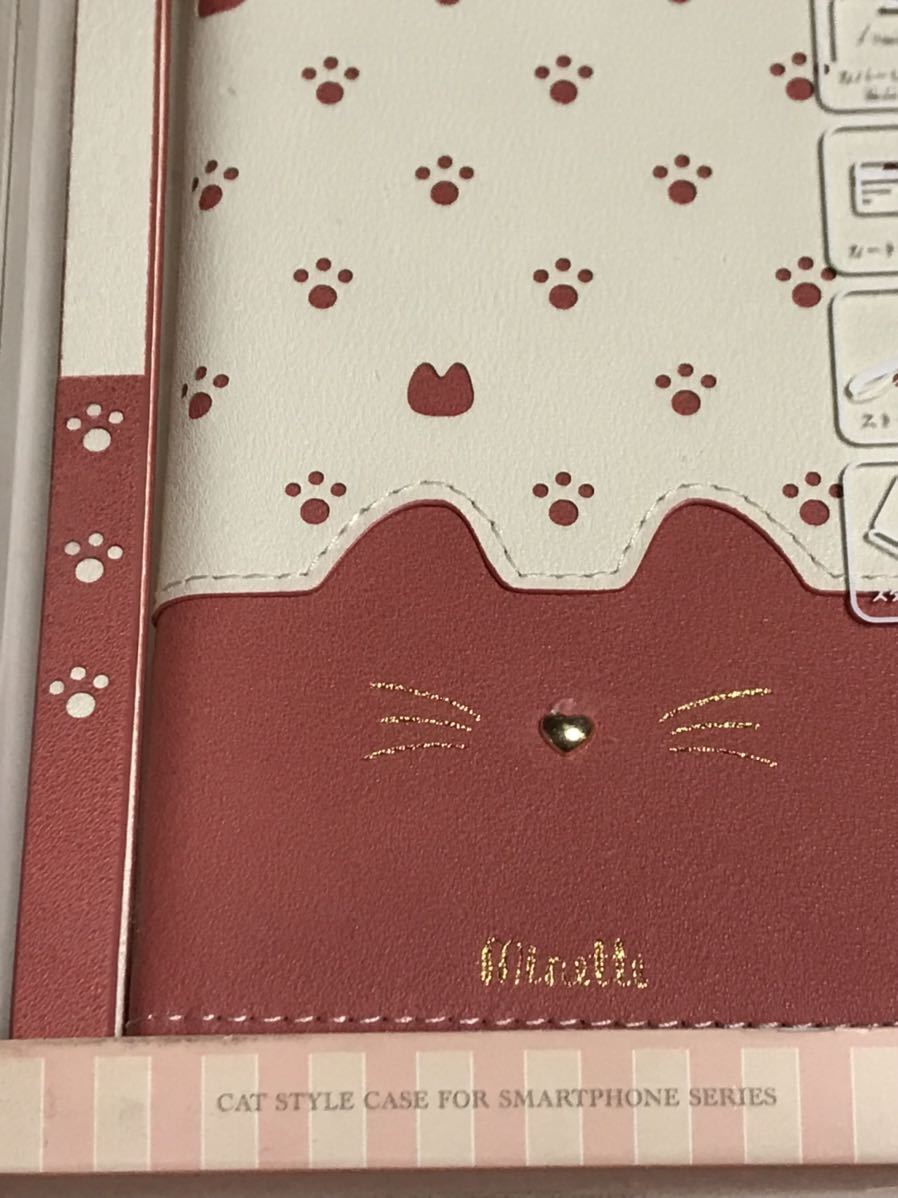 匿名送料込み iPhone11用カバー 手帳型ケース minette 猫 ネコ好き 可愛い ピンク ストラップ お洒落 アイホン11 アイフォーン11/OP6_画像5