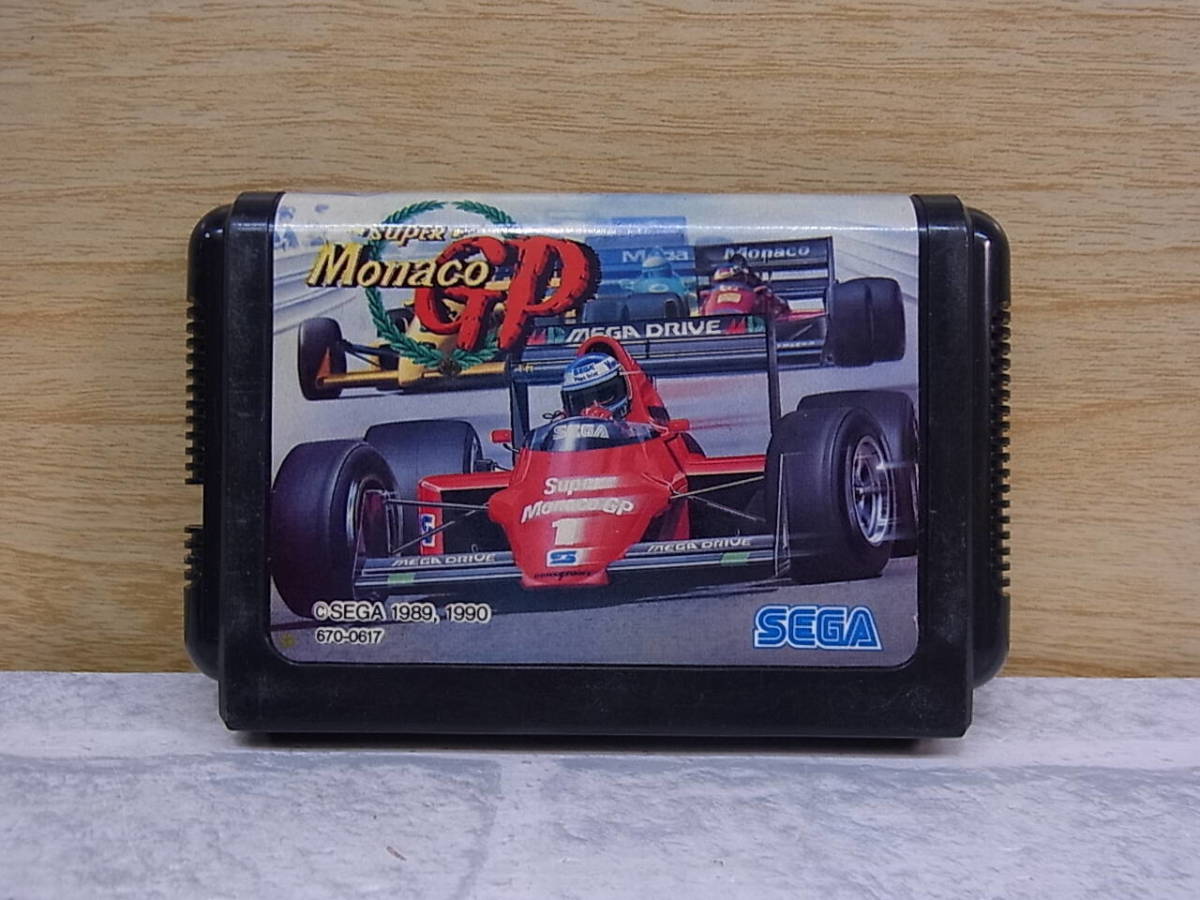 △E/416●セガ SEGA☆スーパーモナコGP☆SUPER Monaco GP☆メガドライブ(MD)用カセット☆中古品_画像1