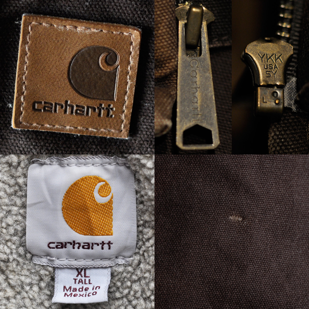 希少 90s Carhartt カーハート ダック生地 裏ボア ベスト 刺繍 企業物 ブラウン XL メキシコ USA製 / ヴィンテージ 00s アメカジ タイダイ_画像10