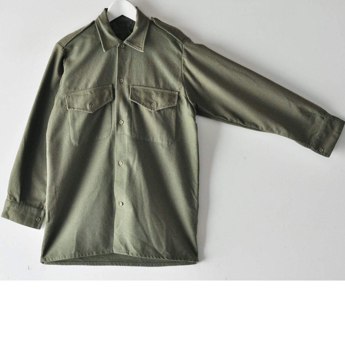 未使用 60s イギリス軍 ウール ミリタリーシャツ 長袖 サイズ0 LADYBIRD BELFAST / ヴィンテージ 70s British ARMY RAF SHIRT MAN'S COMBAT_画像10