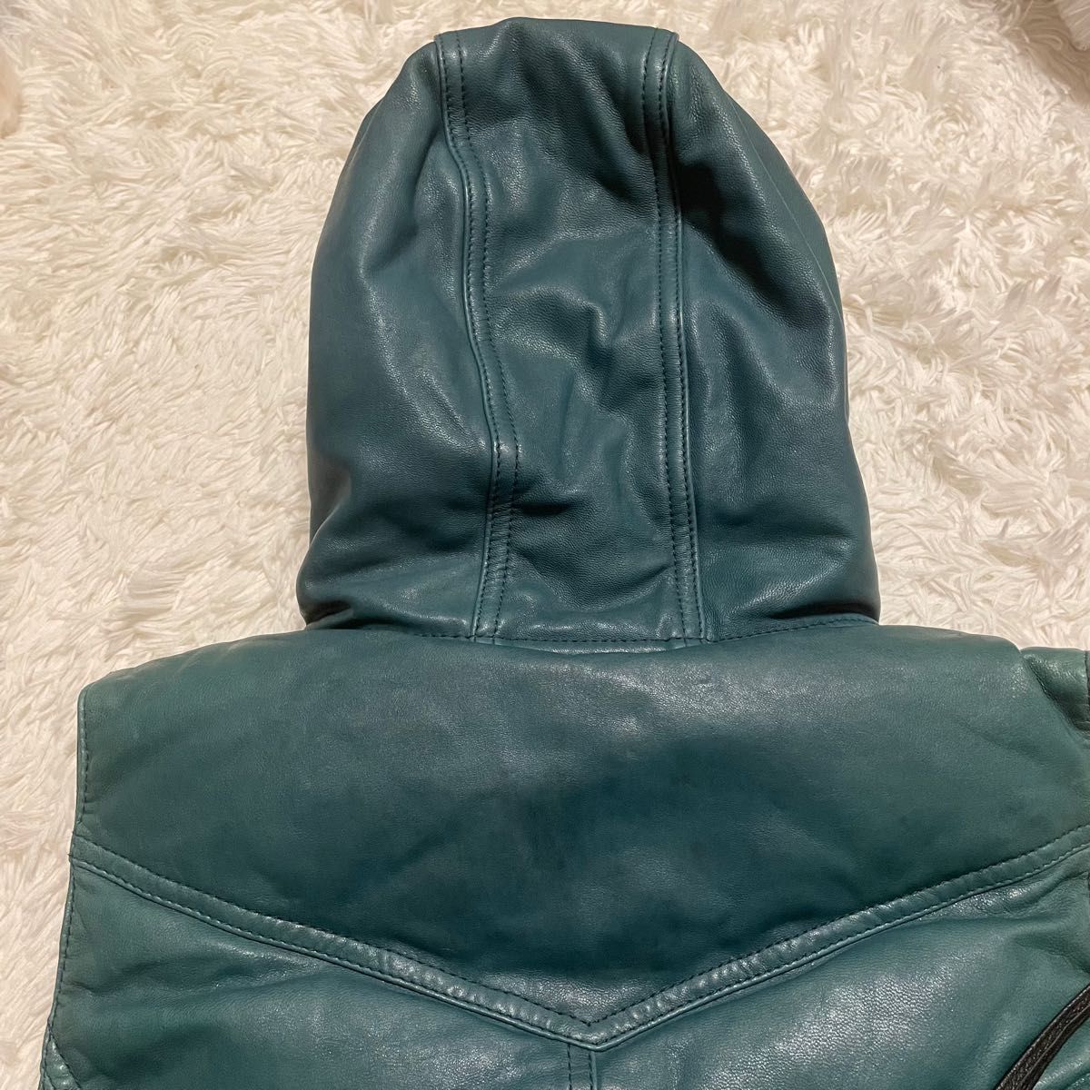 SHADE SHELLAC シェラック 山羊革 レザー ダウンベスト 試着のみ-