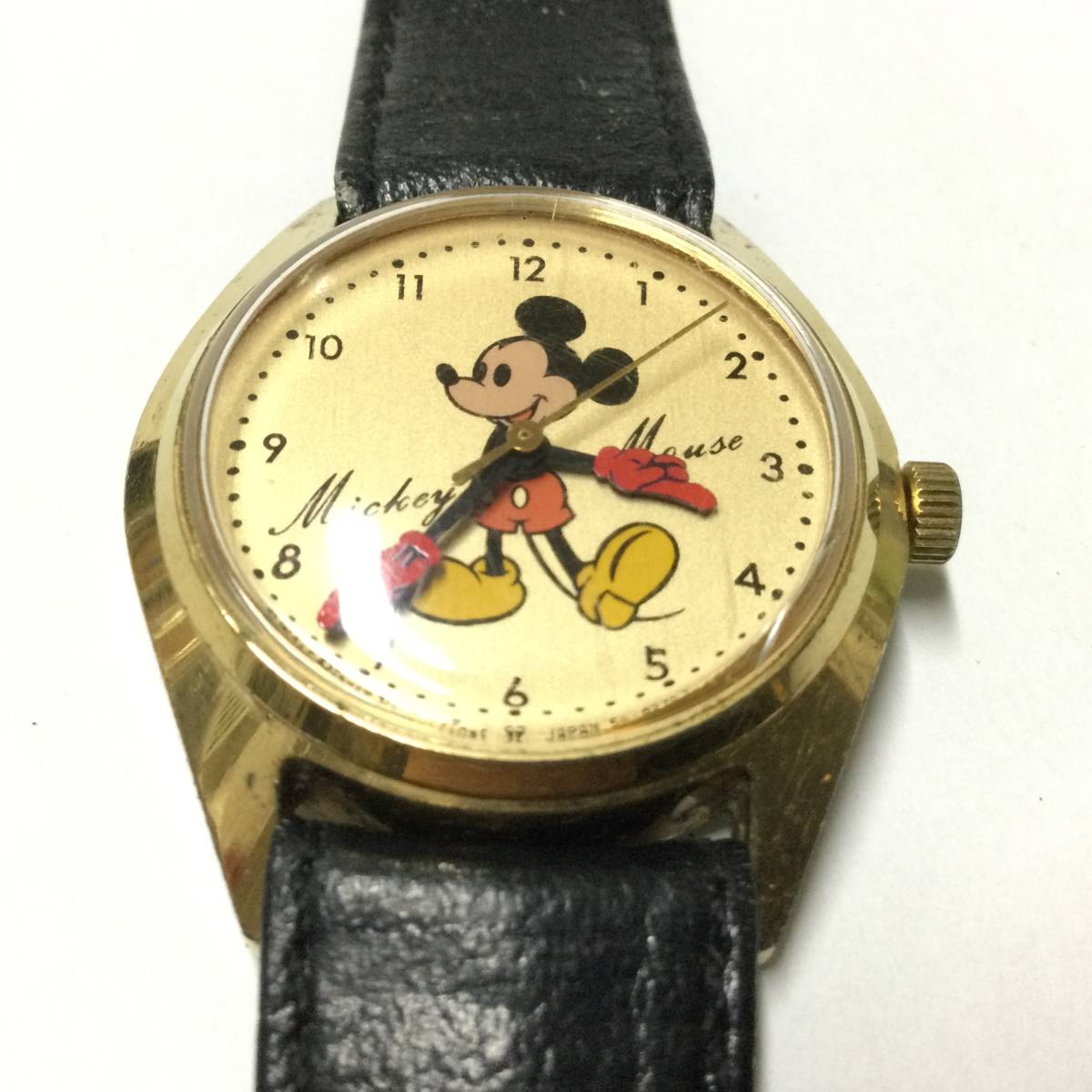 【昭和レトロ・希少ビンテージ】稼働品 手巻き セイコー 日本製 ミッキーマウス 腕時計
