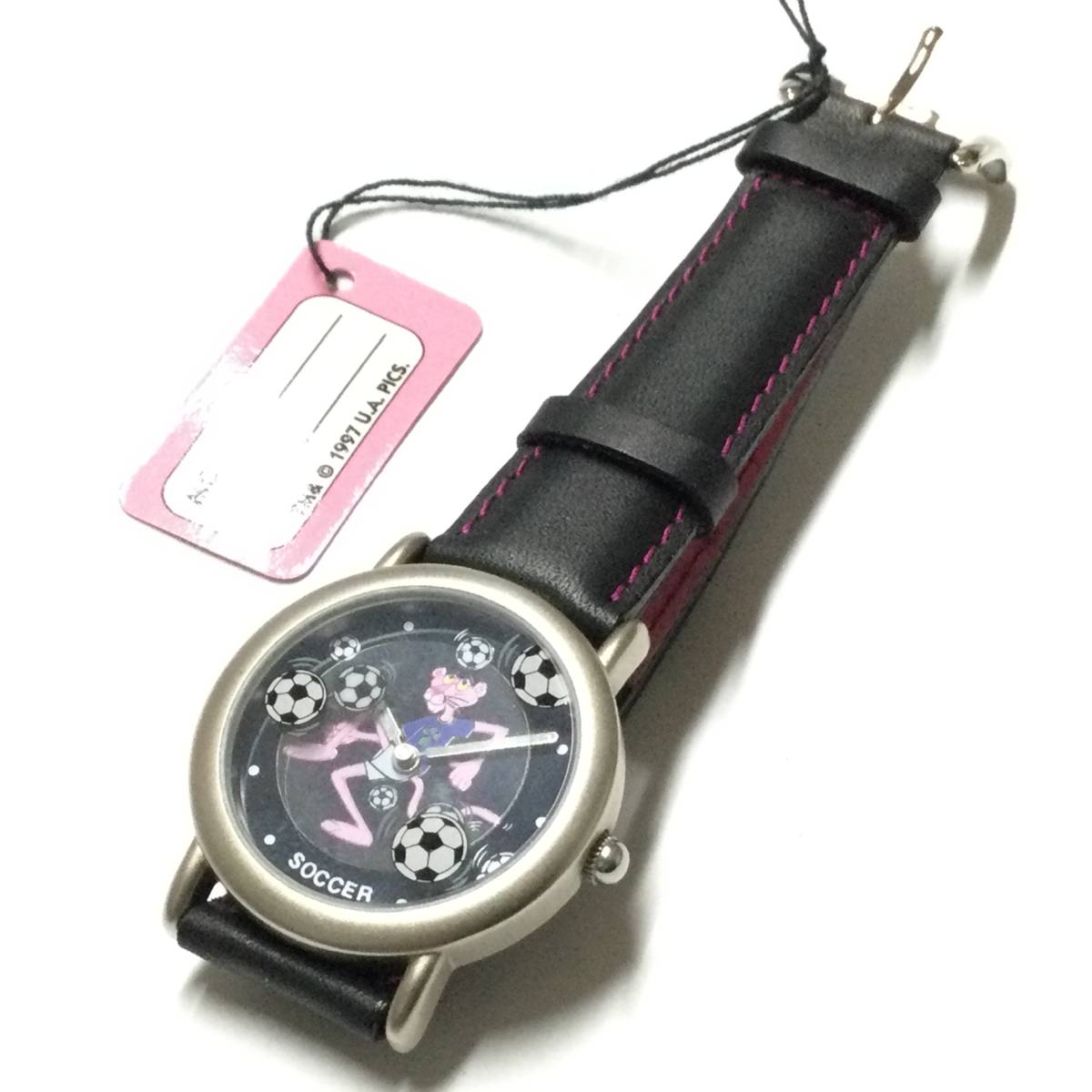 [ retro * rare Vintage ] translation equipped goods Pink Panther wristwatch 