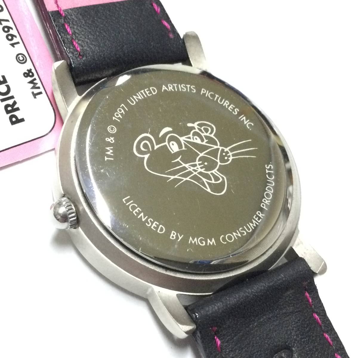 [ retro * rare Vintage ] translation equipped goods Pink Panther wristwatch 