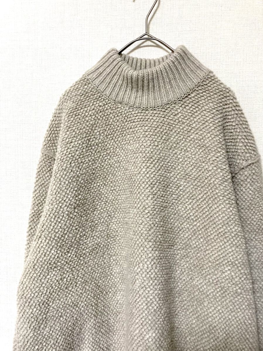 ジルサンダー JIL SANDER バーズアイ モックネックニット ウール ジルサンダー JIL SANDER バーズアイ モックネックニット ウール