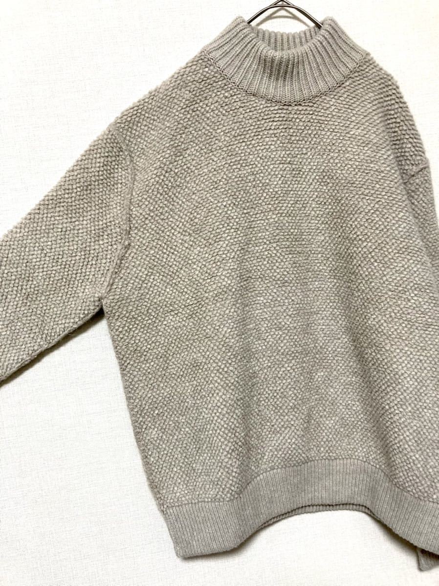 ジルサンダー JIL SANDER バーズアイ モックネックニット ウール ジルサンダー JIL SANDER バーズアイ モックネックニット ウール