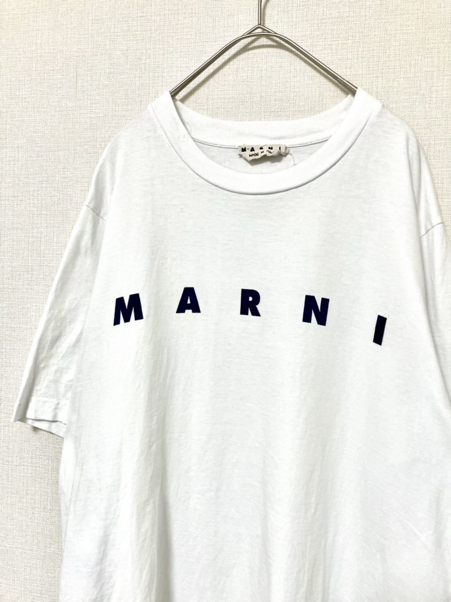 マルニ　marni 半袖　ロゴ　Tシャツ　メンズ　トップス　ビッグ　サイズ　白　ホワイト　52 ユニセックス　インナー　ブランド_画像5