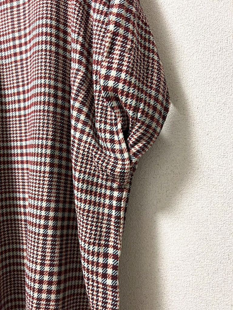 45rpm 45R ツィード ワンピース オーバーサイズワンピース チェックワンピース ゆったりサイズ