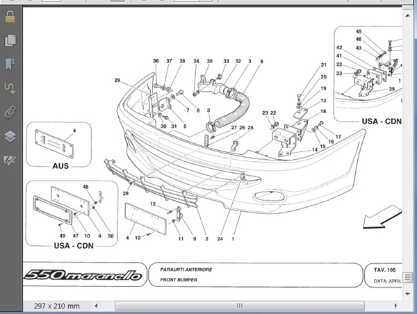 Ferrari 550 Maranello parts catalog parts list PDF ferrari 550maranello