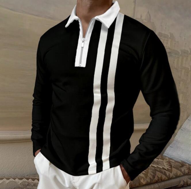  new work polo-shirt men's Golf shirt long sleeve Golf wear tops large size Trend sport wear T-shirt spring autumn S~XXXL