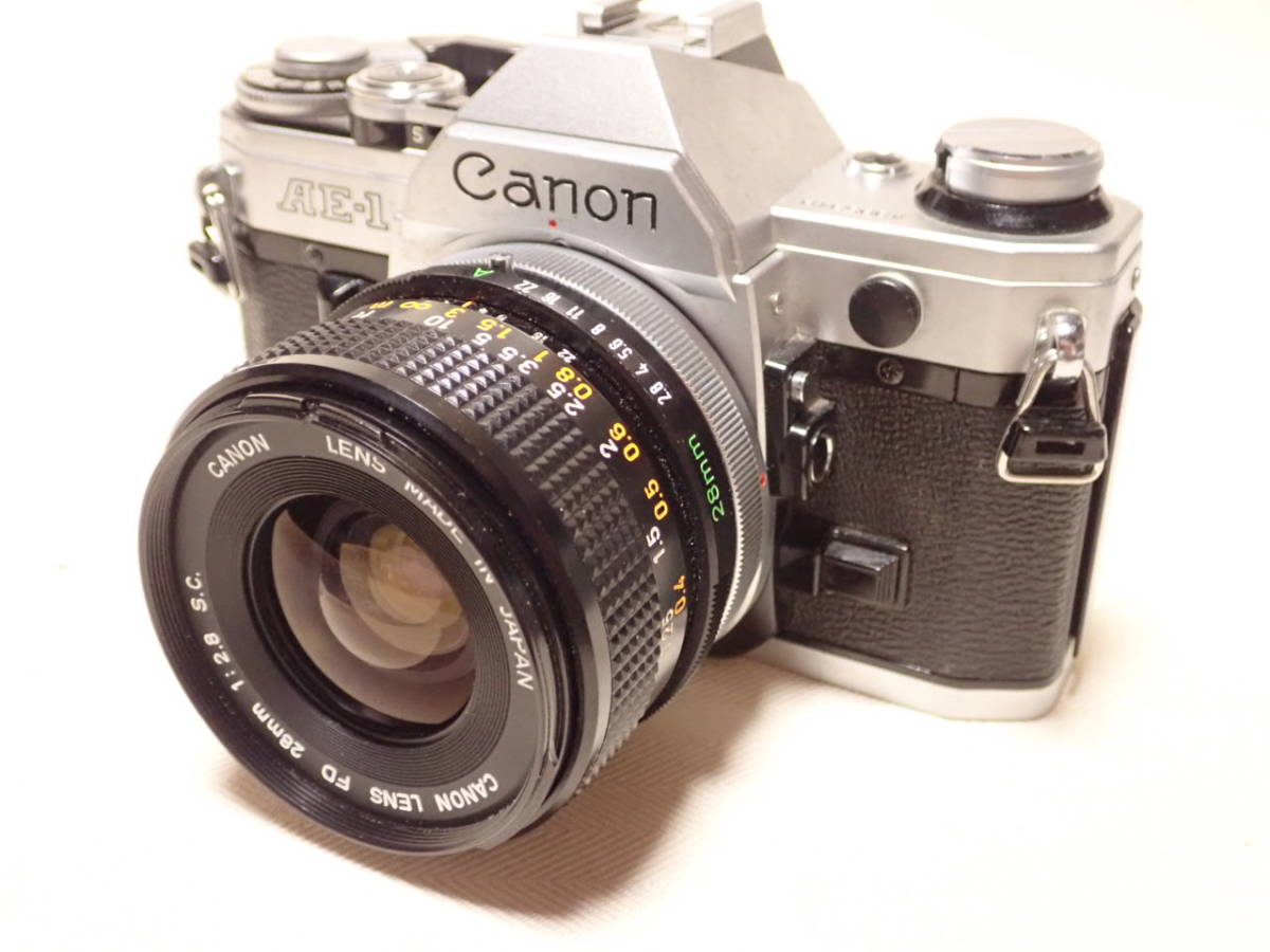 Canon キヤノン AE-1 + FD 28mm 1:2.8 S.C.レンズ | comiccon.com.py