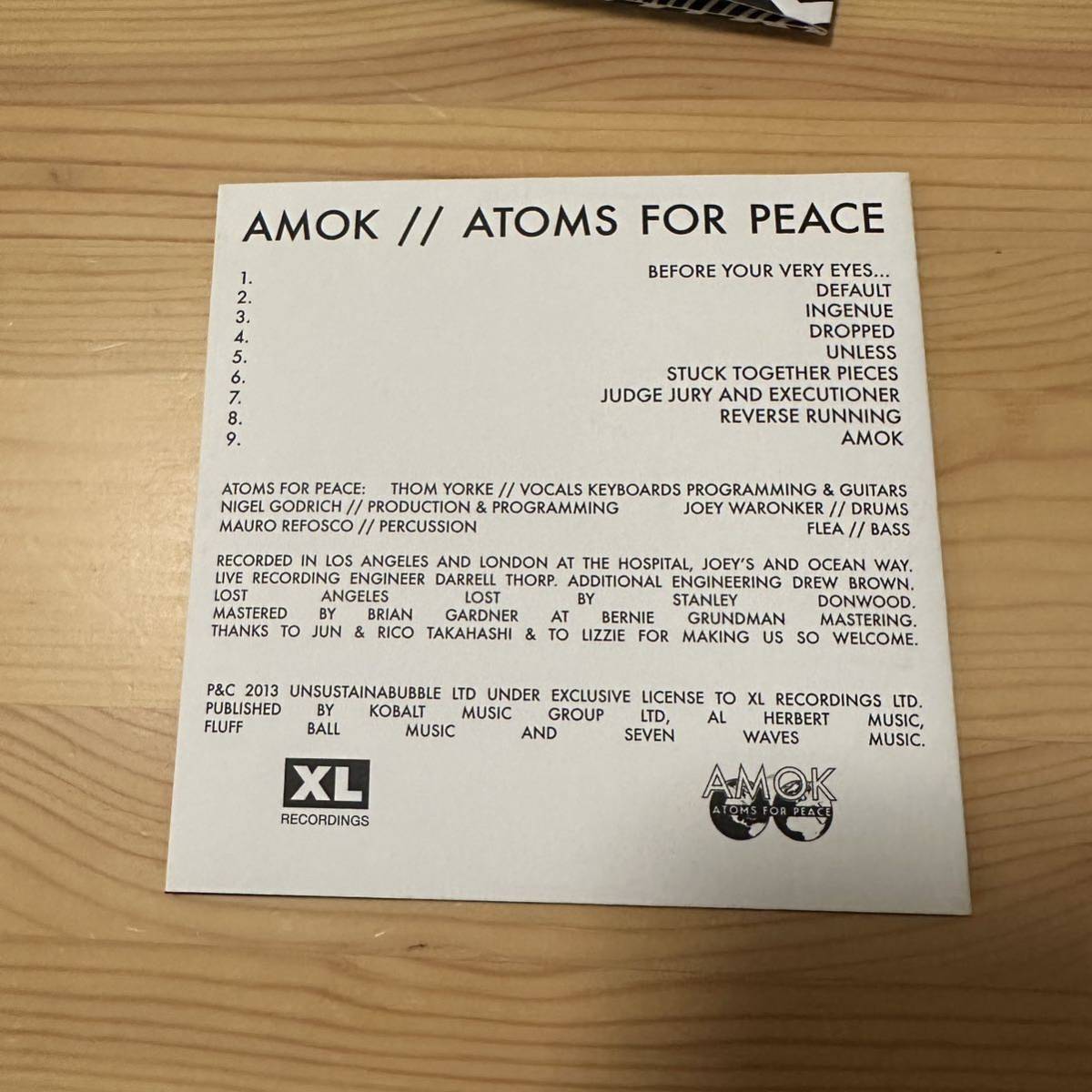 AMOK Atoms For Peace / アモック Radiohead レディオヘッド RED HOT CHILI PEPPERS_画像8