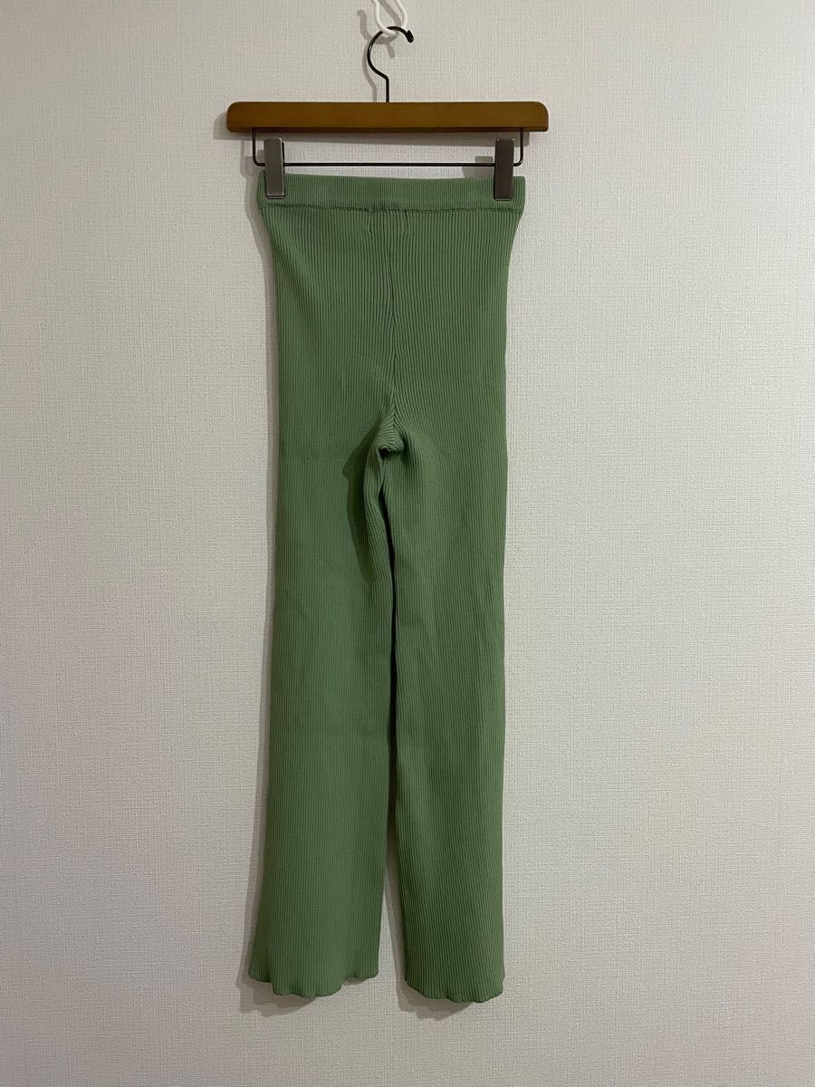 soduk colored stitch slit knit trousers スドーク ニットパンツ