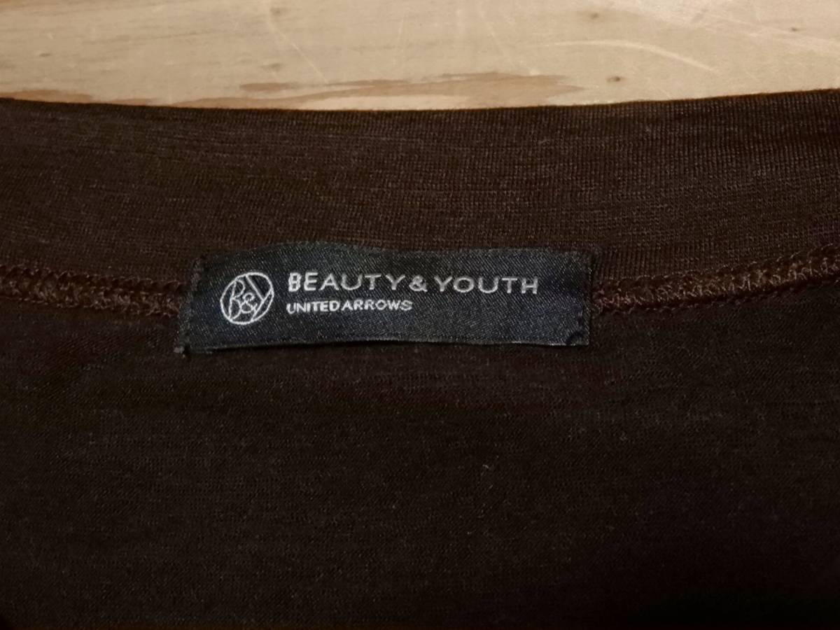 「送料無料」ユナイテッドアローズ：BEAUTY＆YOUTH UNITED ARROWS：B＆Y♪ウール100％：チュニック丈ウールセーター：ワンピース_画像8