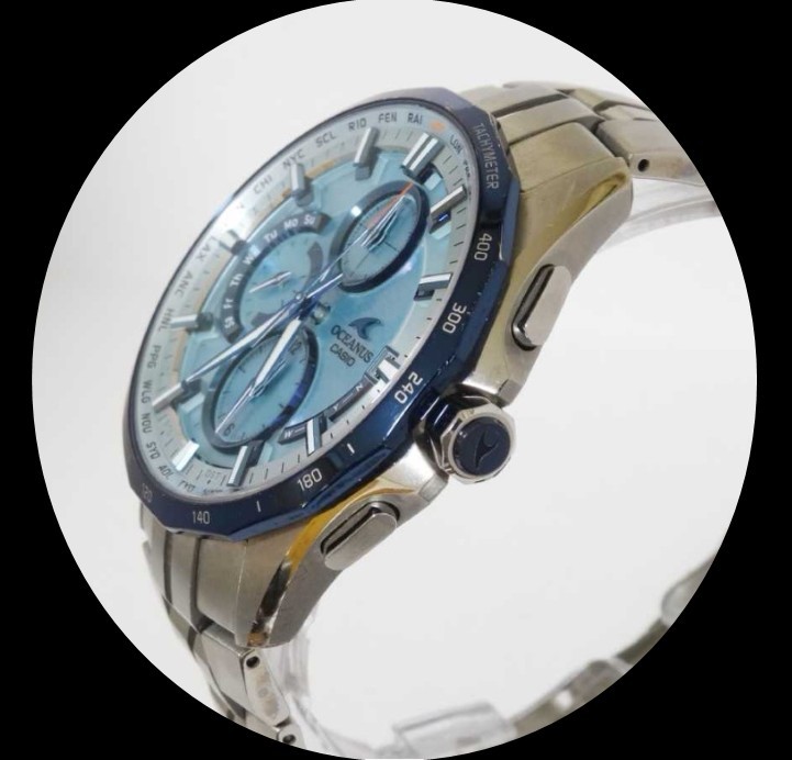 美品:白蝶貝文字盤】CASIO OCEANUS マンタ OCW-S3000P-2AJF 外箱、化粧