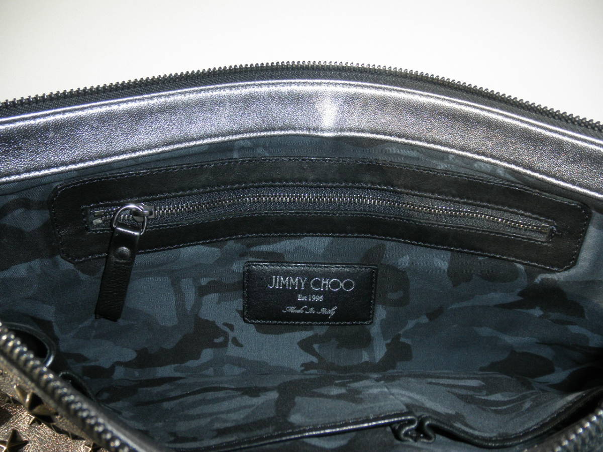 ジミーチュウ JIMMY CHOO クラッチバッグ デレク シルバー GACKT ジミーチュウ JIMMY CHOO クラッチバッグ デレク シルバー GACKT