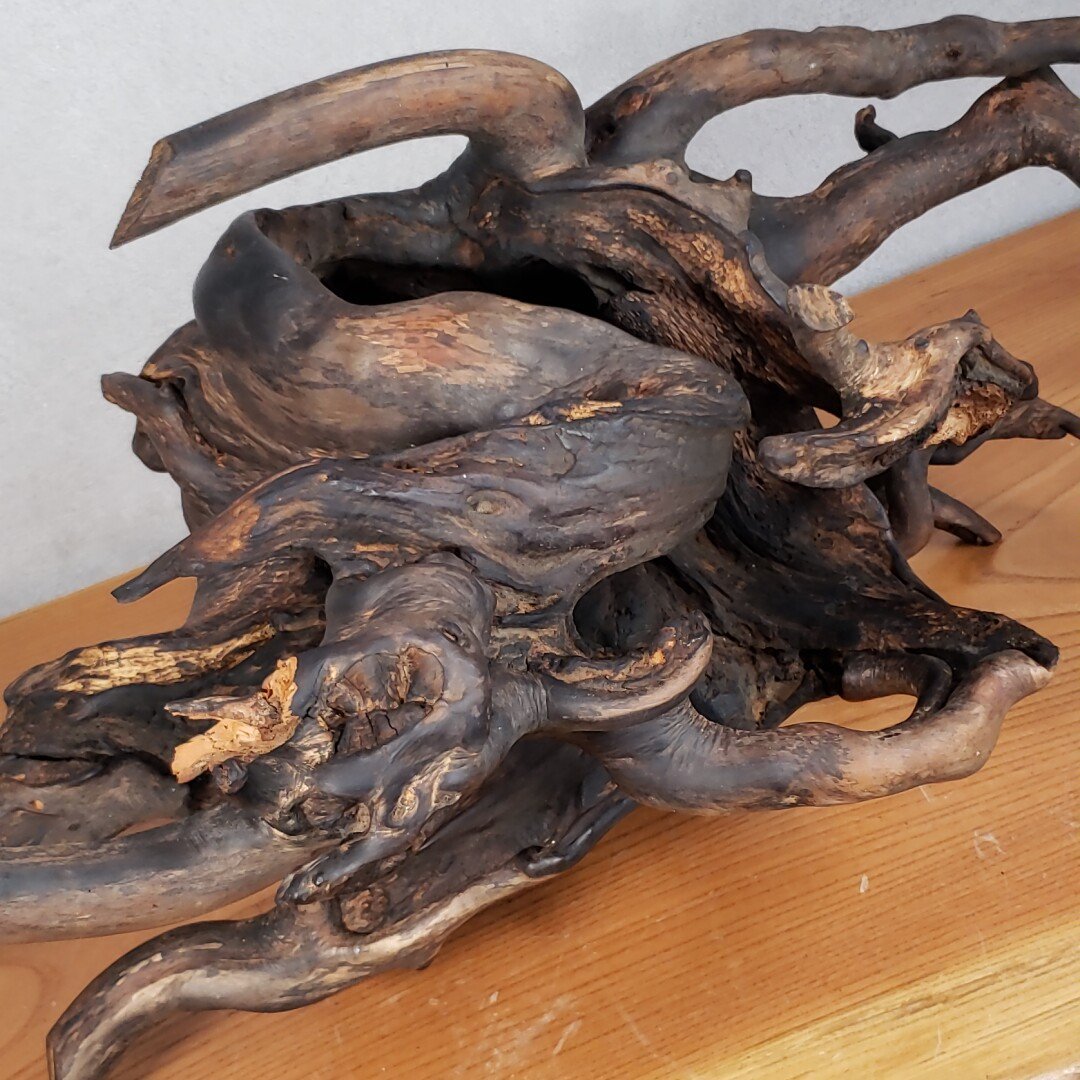 木の根オブジェ 床の間飾り 花台 一点物 天然木 木の置物 根っこ 木の根オブジェ 床の間飾り 花台 一点物 天然木 木の置物 根っこ