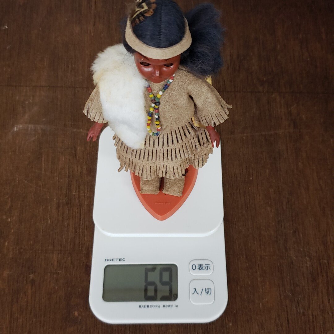 カールソンドール　インディアン人形　ヴィンテージ　アンティーク　まばたき人形　ネイティブアメリカ　8-12-24　CarlsonDolls 【60a828】_画像10