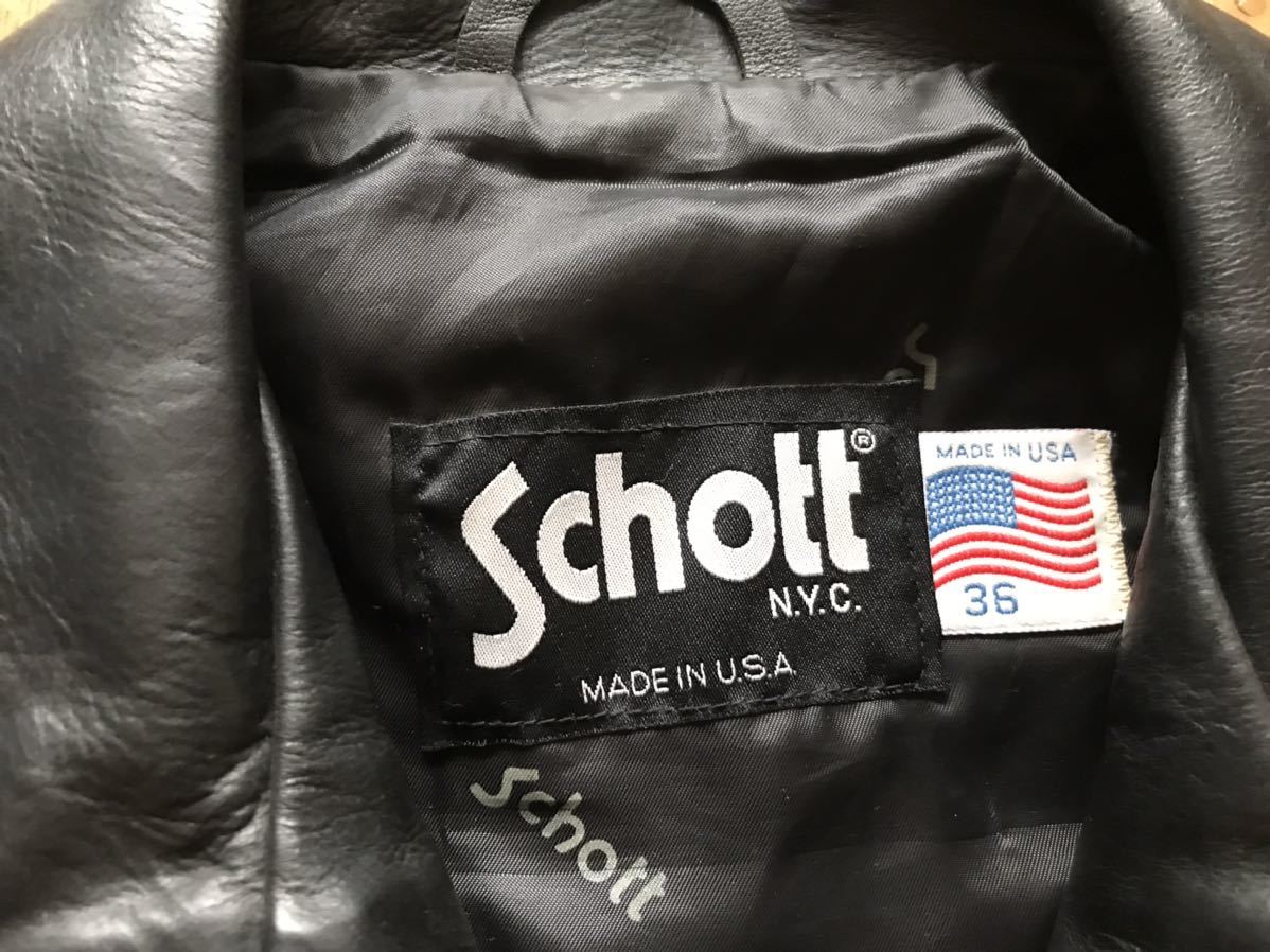 USA製 Schott 659 シングルライダース 36 ライダースジャケット USA製 Schott 659 シングルライダース 36 ライダースジャケット